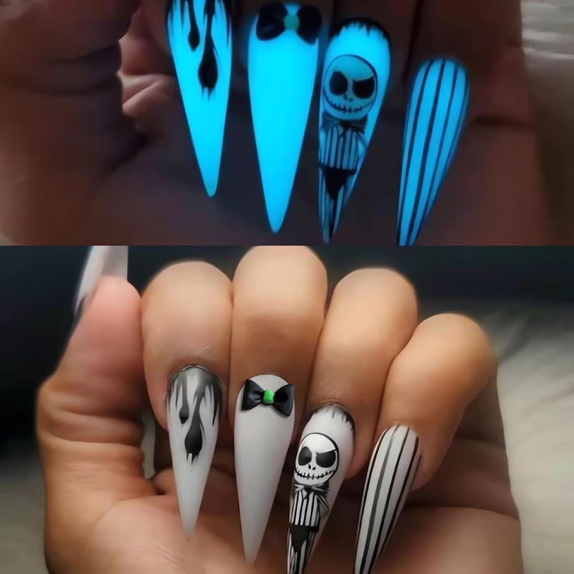 Halloween Nails glow in the dark press on nails