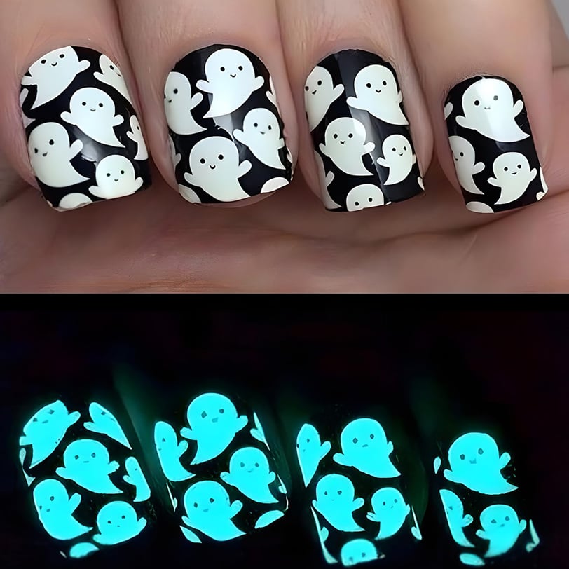 Halloween Nails  glow in the dark press on nails