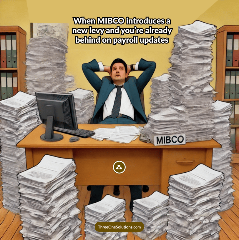 When MIBCO introduces a new levy and you’re already behind on payroll updates