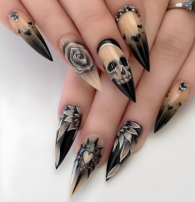 "Get spooky with our ultimate guide to Halloween nail art! Discover creative nail designs, from cree