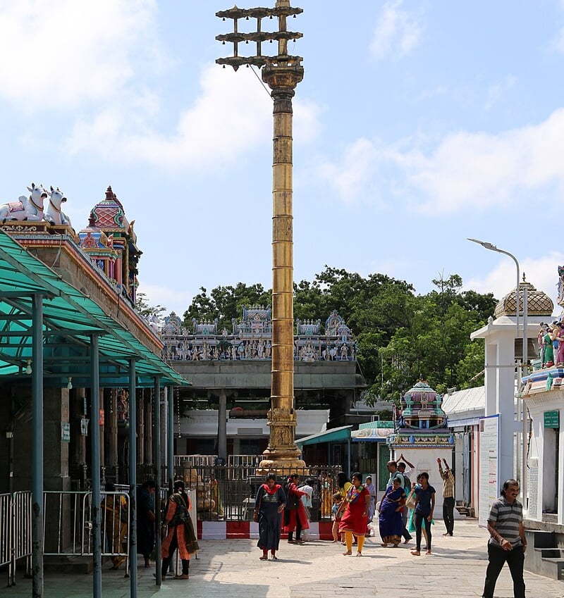 Dwaja sthambham flag pole of a Hindu temple