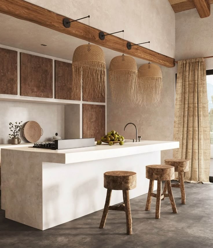 wabi sabi neutral kitchen