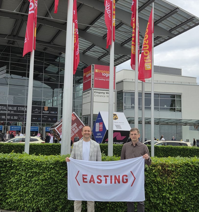 Easting komanda lankosi parodoje Transport & Logistic Munich.