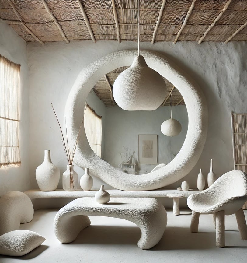 wabi sabi paper mache interior design