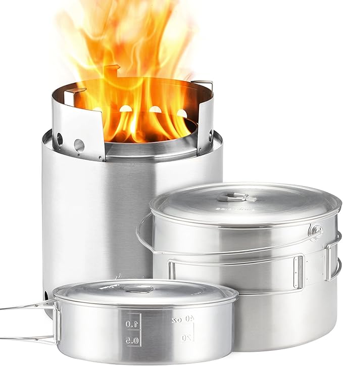 Cookware Set, with Flame Going