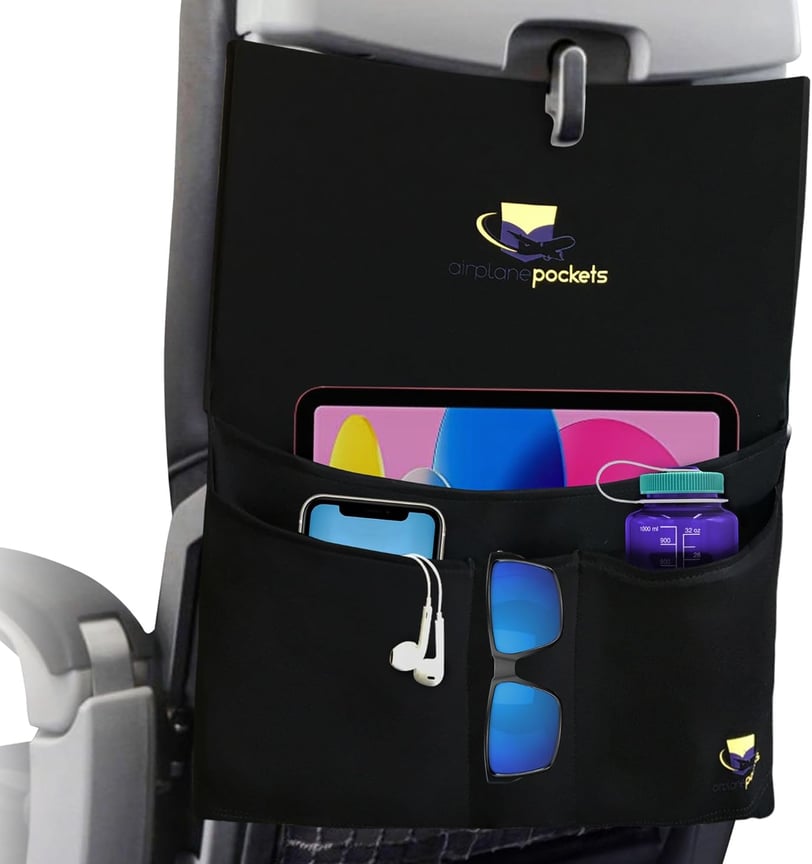 "Airplane Pockets for in-flight comfort and organization, travel accessory for convenience"