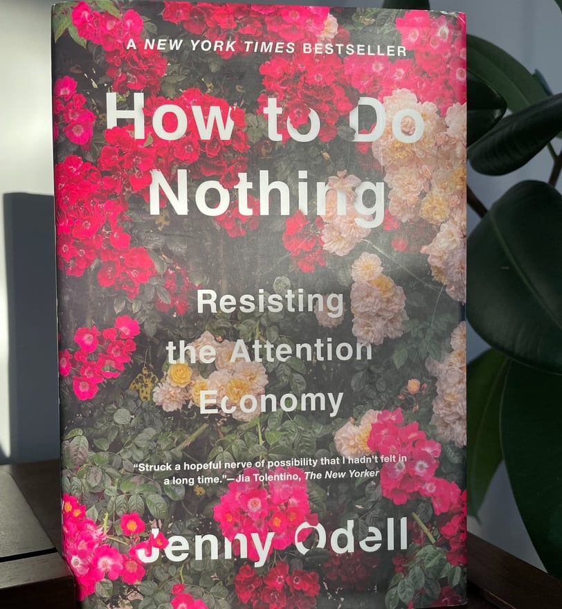 a book cover of how to do nothing 