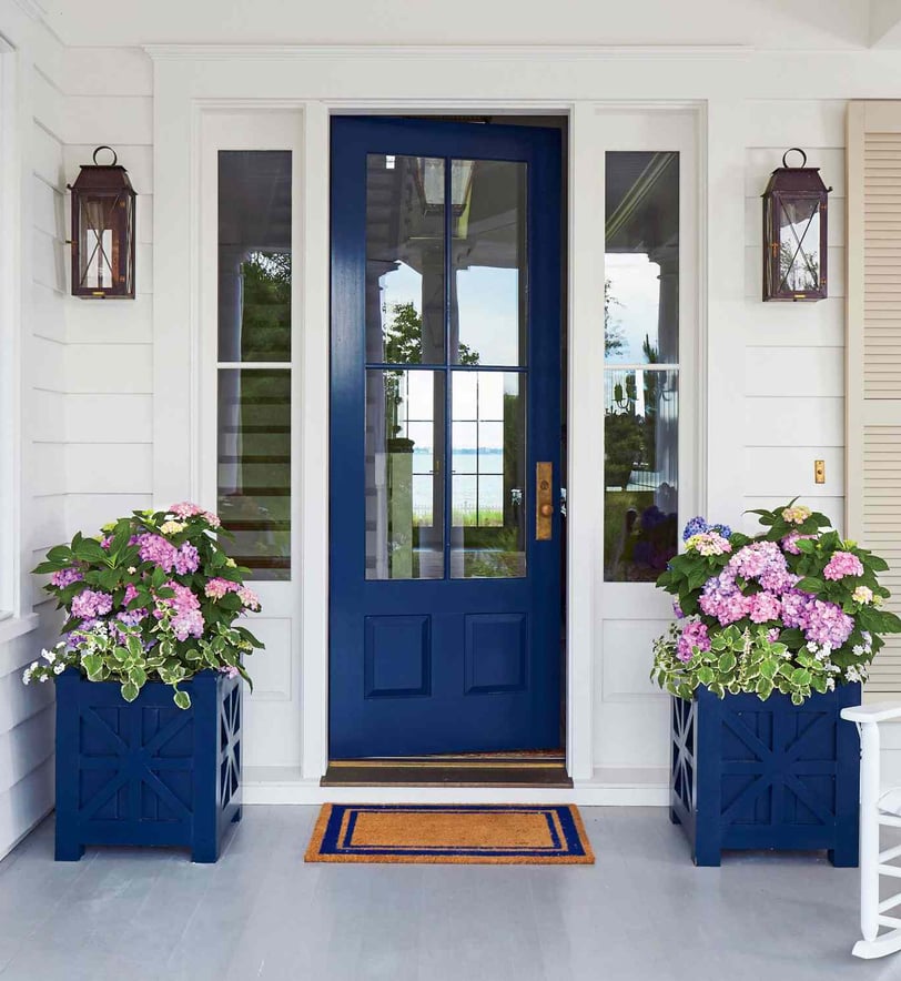 navy blue front door 