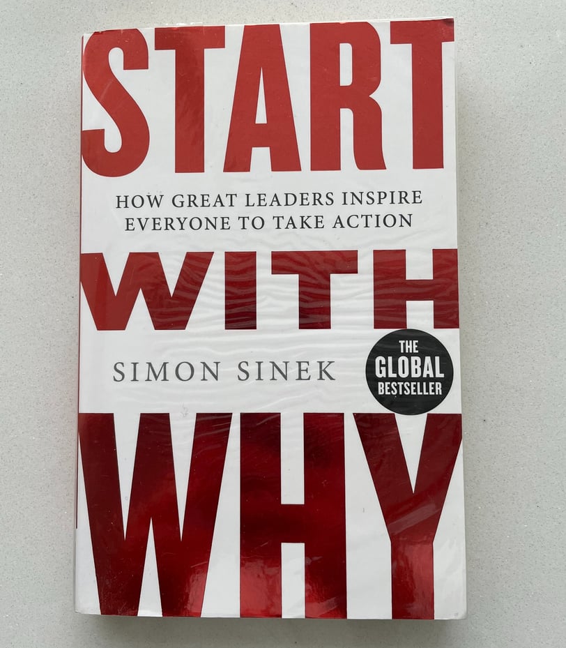 a book cover of Start with why