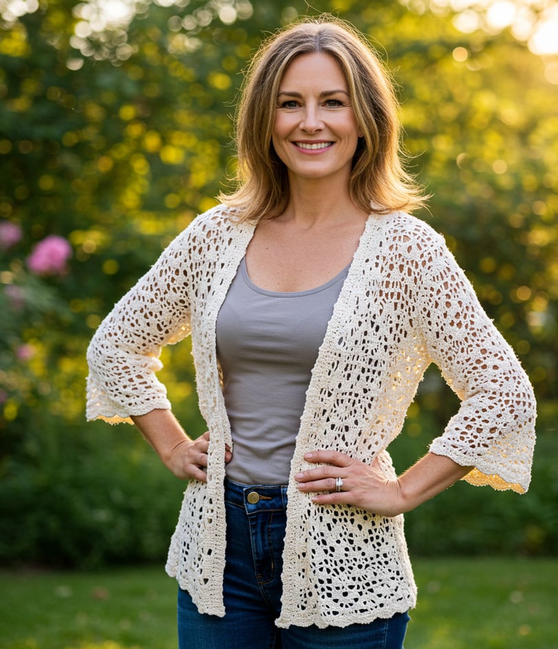 a woman in jeans and a white shirt