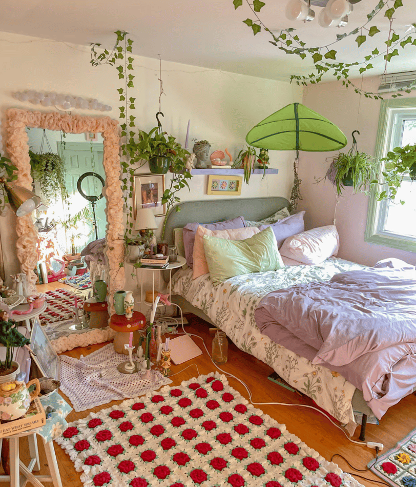spring cottage core bedroom