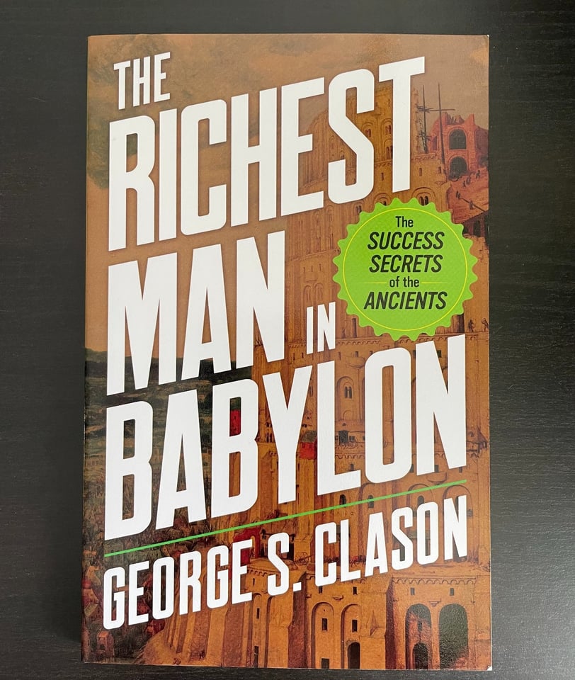 a book cover of the book the richest man in babylon