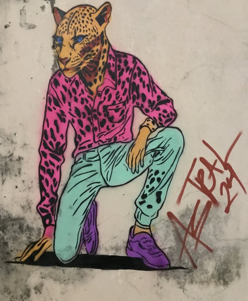 grafite do artista Sérgio Astral, 2024