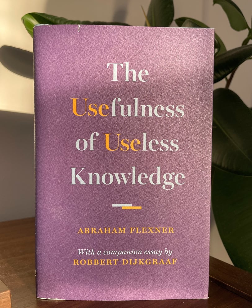 a book cover of the usefulness of useless knowledge