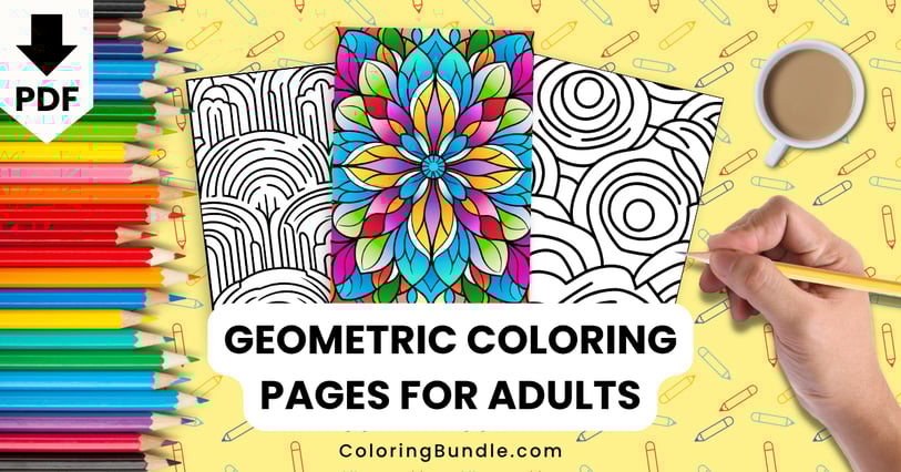 geometric coloring pages for adults