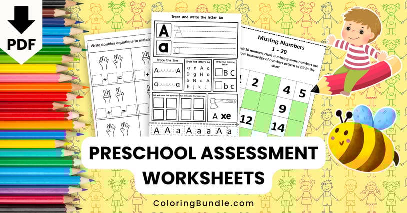 preschool assessment worksheets
