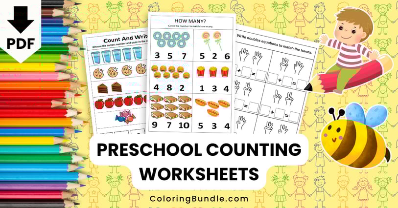 preschool counting worksheets