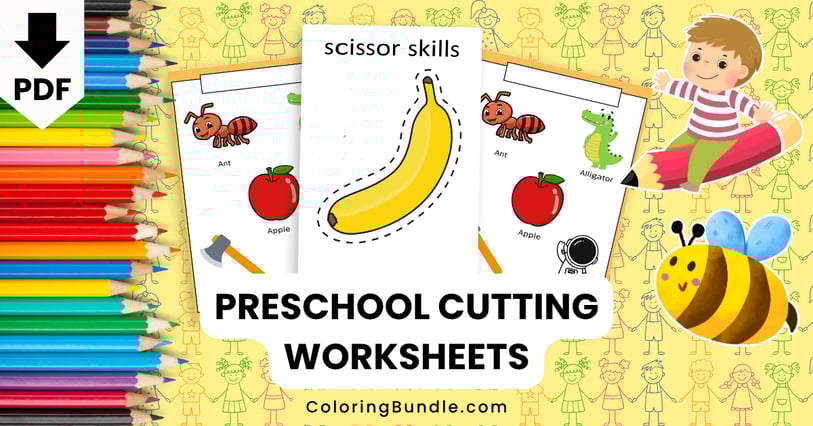 preschool cutting worksheets