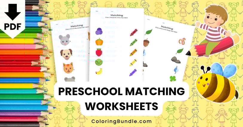 preschool matching worksheets