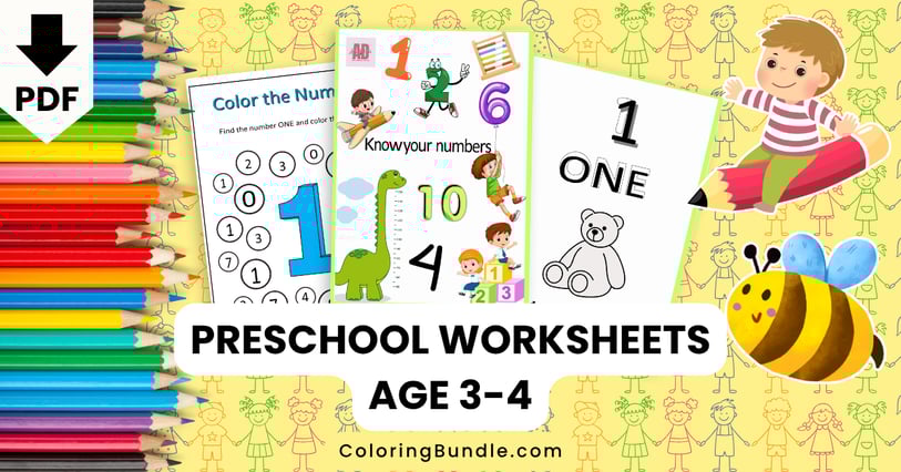 preschool worksheets age 3-4