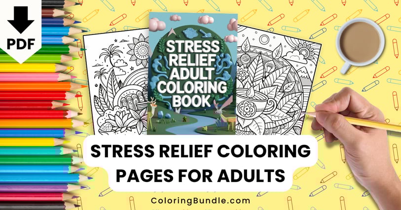 stress relief coloring pages for adults