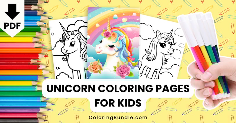 unicorn coloring pages for kids
