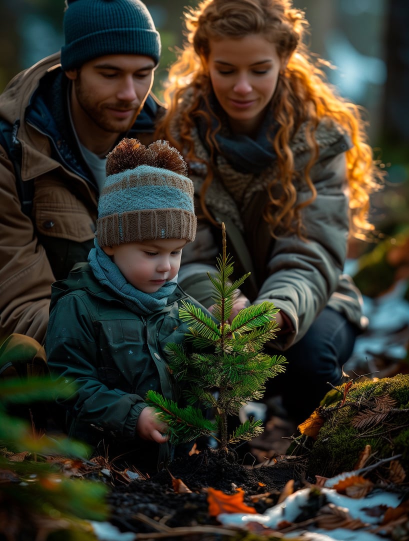 Sesión de fotos para familias en Bariloche. Fotografía familiar