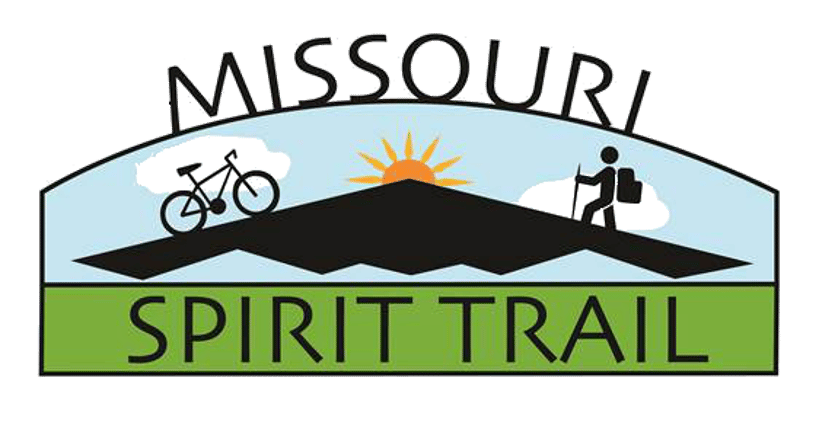 Bicycling and walking trial in Johnson County Warrensburg Missouri.  logo