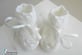 Chaussons blancs bb tricotés main