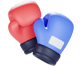 Paire de gants de boxe à côté d'un bouton cliquable pour plus d'informations