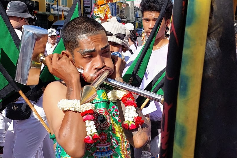 Phuket Vegetarian Festival Piercings Street Parade