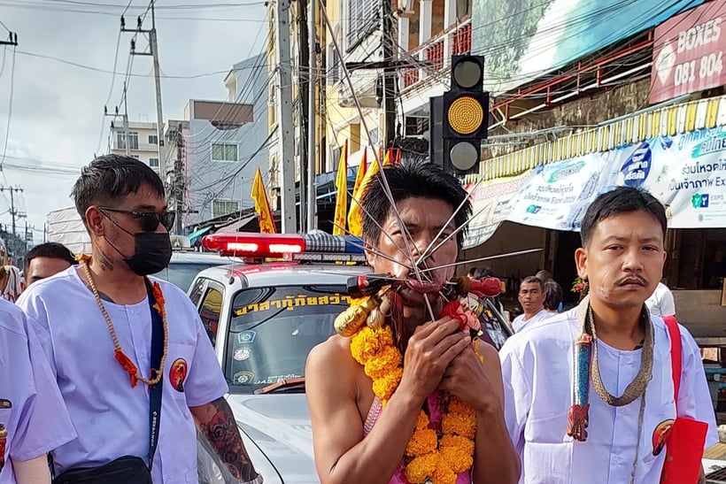 Phuket Vegetarian Festival Face Piercings