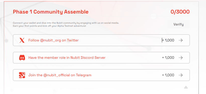 Phase 01 Community Nubit testnet