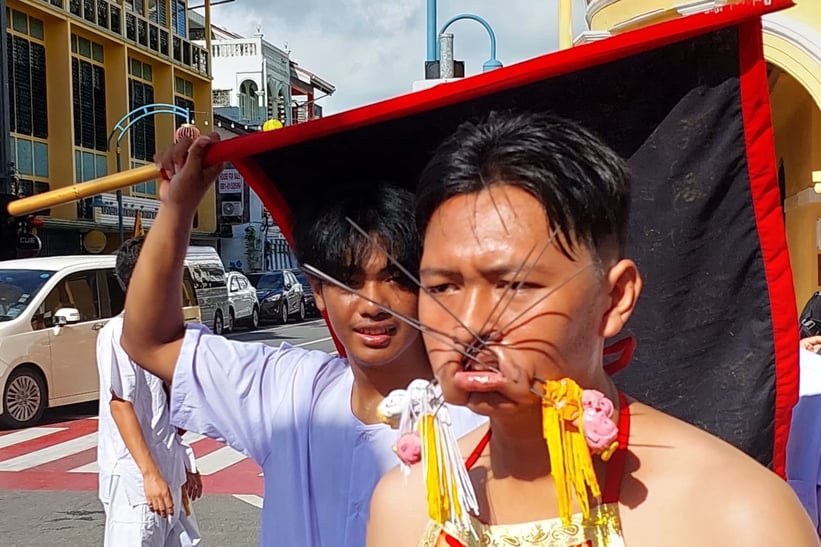 Phuket Vegetarian Festival Piercings Street Parade