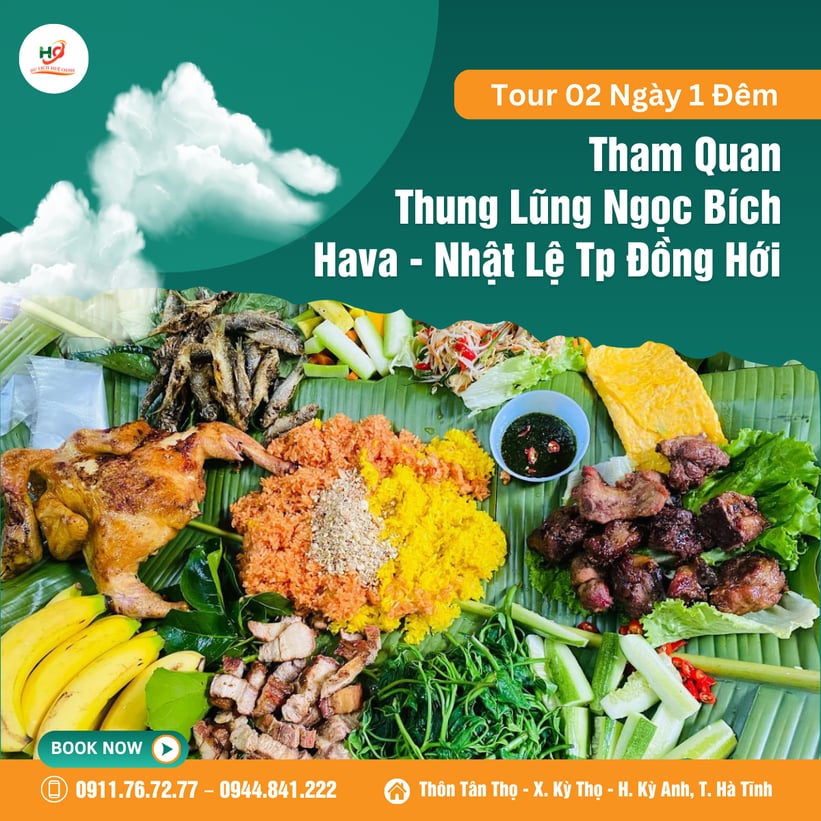 Tour Tham Quan Thung Lũng Ngọc Bích -Hava-Nhật Lệ Tp Đồng Hới (02 Ngày 1 Đêm)