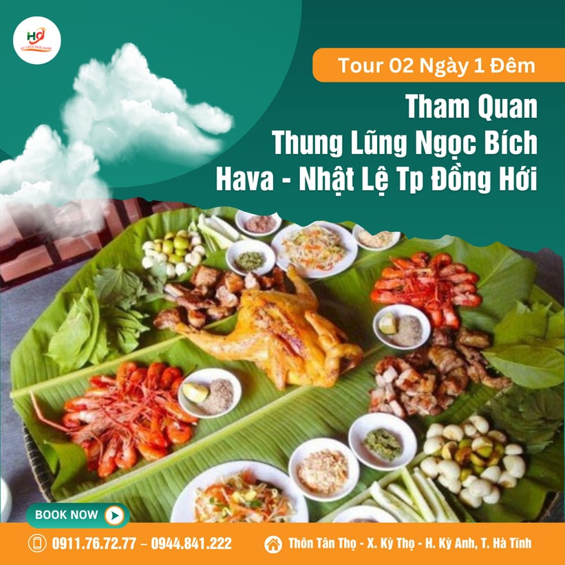 Tour Tham Quan Thung Lũng Ngọc Bích -Hava-Nhật Lệ Tp Đồng Hới (02 Ngày 1 Đêm)