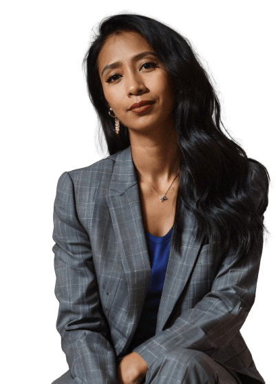 a woman in a suit and a suit jacket