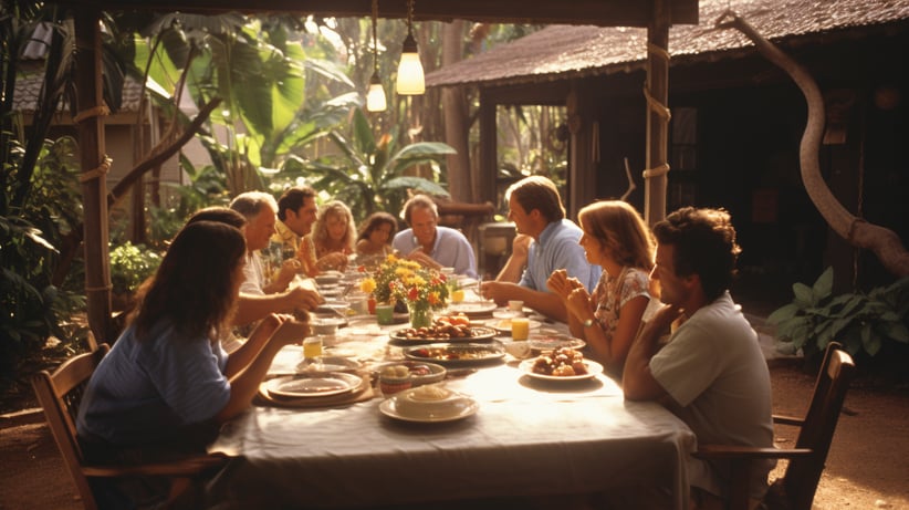 Hawaiian gatherings with family and friends
