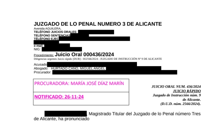 caso éxito abogado hurtos alicante