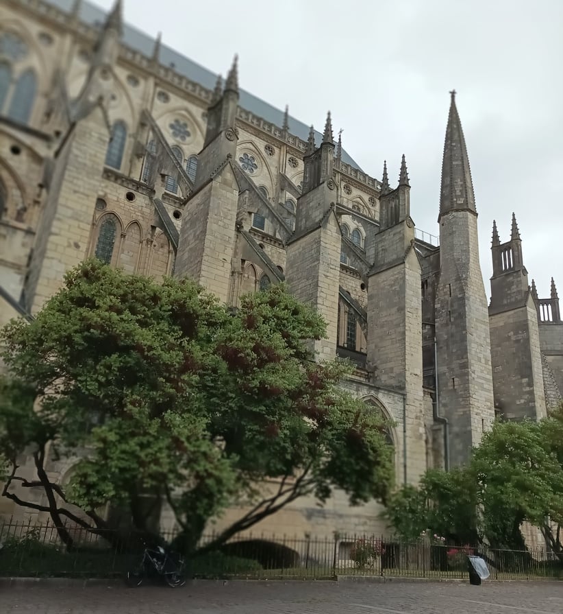 The exterior of Bourges Cathedral