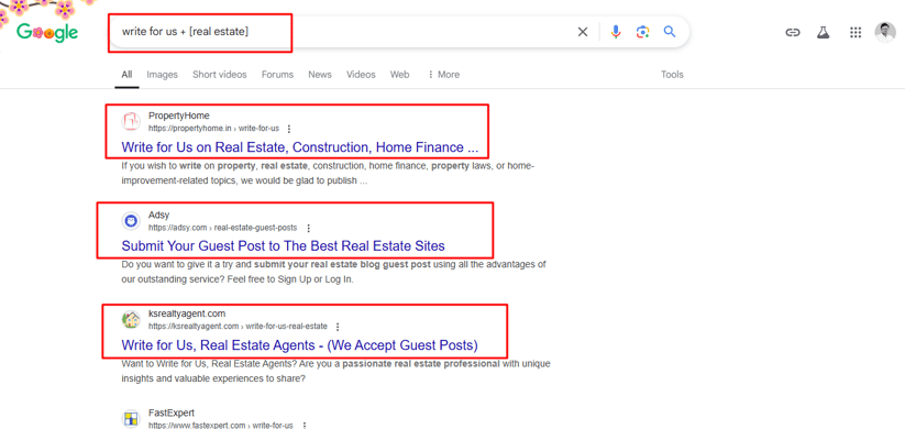 find guest posting opportunities on google like this