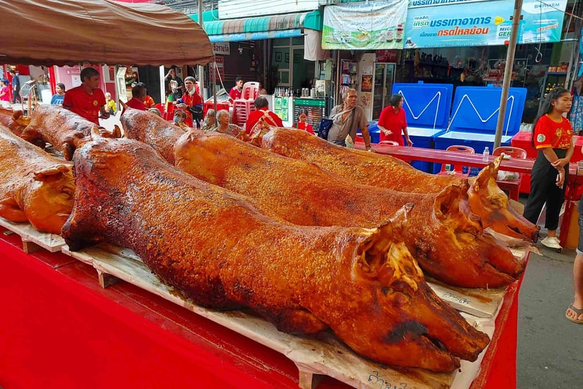 Phuket por tor hungry ghost festival pigs