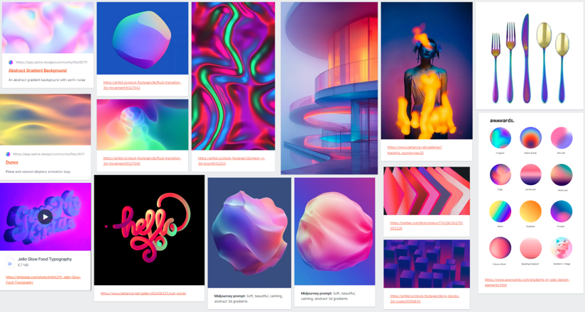 a bunch of different colored images of different colors