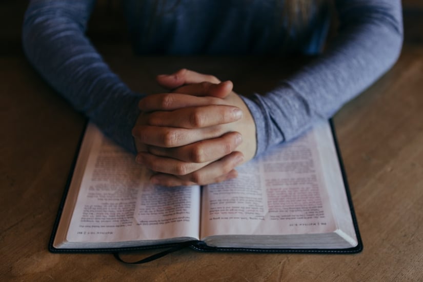 Man studying the Bible