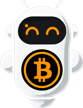 griderBOT logo, small smart bot with Bitcoin logo on the belly