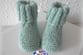 chaussons vert layette bb tricotée main