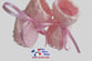 chaussons roses tricot laine bb fait main