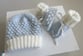 Bonnet et chaussons layette bb bleublancneige