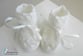Chaussons blancs tricot bb fait main