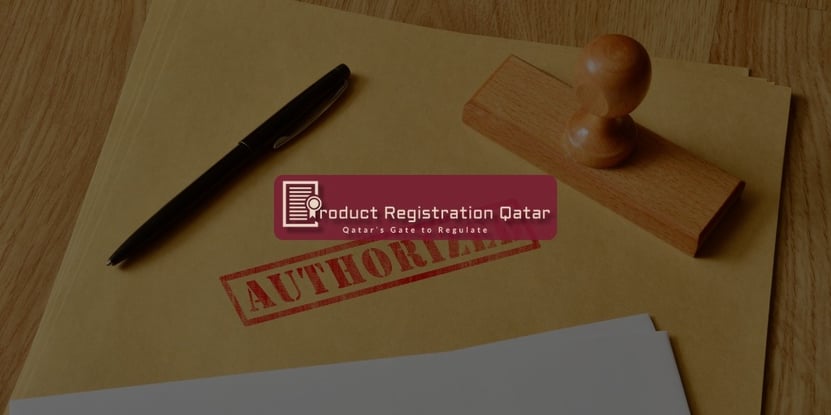 Product Registration Qatar and Slogan as overlay with Supplement Market Authorization in background